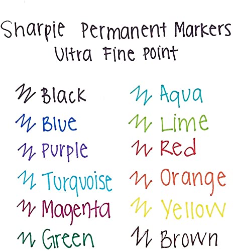 Sharpie Permanent Markers, Ultra Fine Point, Black, 12 Count - 2 Pack