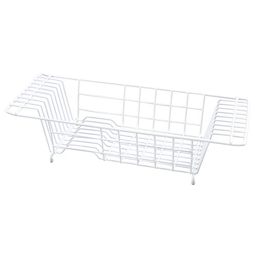 Kitchen Details Sink Dish Drainer Drying Rack, for Countertop, Space Saving, in White