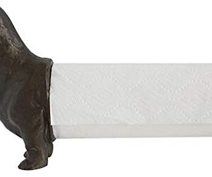 Creative Co-Op Dachshund Dog Paper Towel Holder Entertaining Tools, Bronze