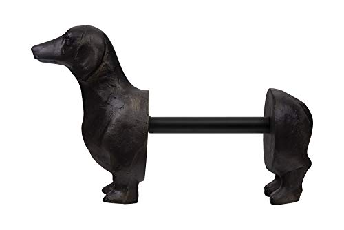 Creative Co-Op Dachshund Dog Paper Towel Holder Entertaining Tools, Bronze