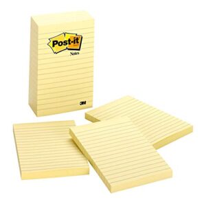 post-it pop-up notes, 4 in x 6 in, 5 pads, america’s #1 favorite sticky notes, canary yellow, clean removal, recyclable (660-5pk)