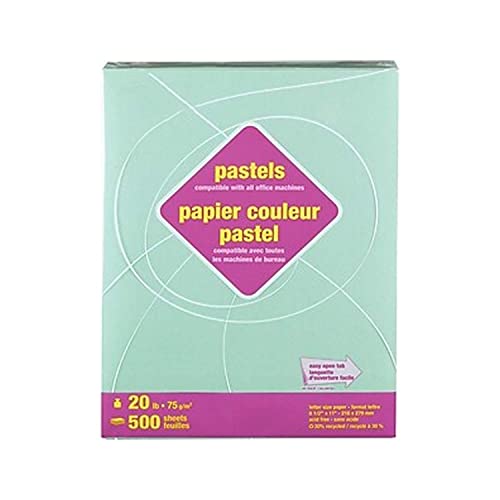 Myofficeinnovations 490936 Pastel Colored Copy Paper,8 1/2 X 11,Green, 500/Rm