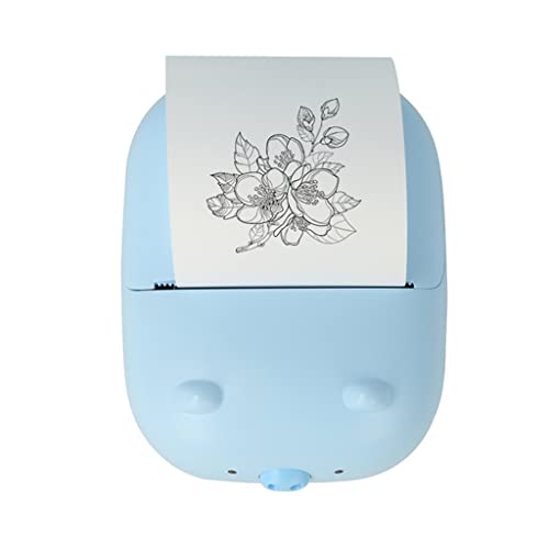 N/A 200dpi Mini Pocket Printer Portable Thermal Printer Photo Picture EList Receipt Printer BT (Color : Blue)