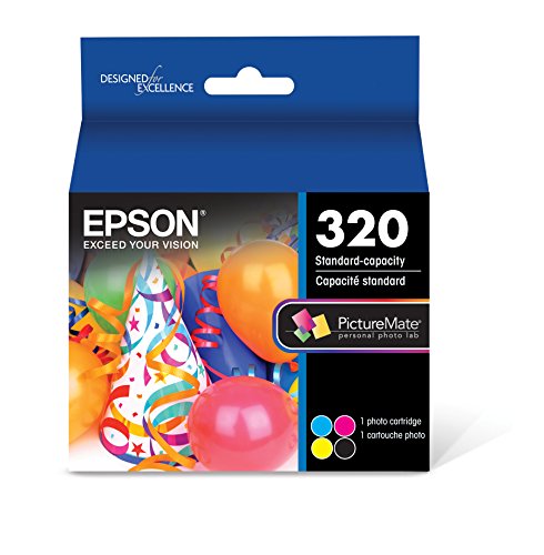 Epson T320 PictureMate Color -Cartridge -Ink & Value Photo Paper Glossy, 4"x6", 100 Sheets (S400034)