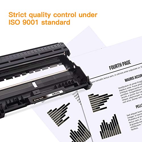 E-Z Ink (TM) Compatible Drum Unit Replacement for Brother DR420 DR 420 DR-420 for HL-2270DW HL-2280DW HL-2230 HL-2240 MFC-7360N MFC-7860DW DCP-7065DN Intellifax 2840 Printer (Black,High Yield, 2 Pack)