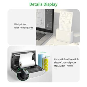 N/A Multi-Functional Mini Thermal Printer Pocket BT 304DPI Portable Photo Mobile Printer Receipt Label Maker