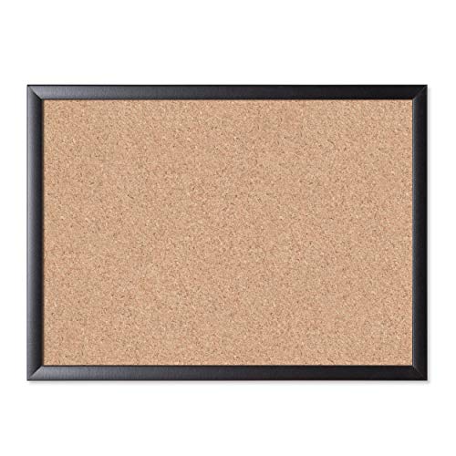 U Brands Cork Bulletin Board, 17" x 23", Black Wood Frame (026U00-01)