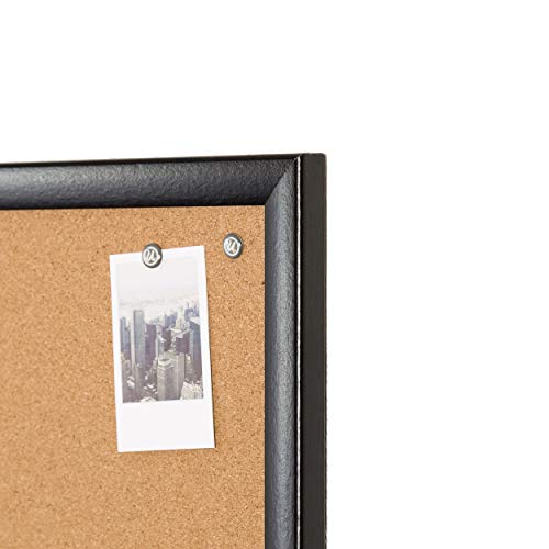 U Brands Cork Bulletin Board, 17" x 23", Black Wood Frame (026U00-01)