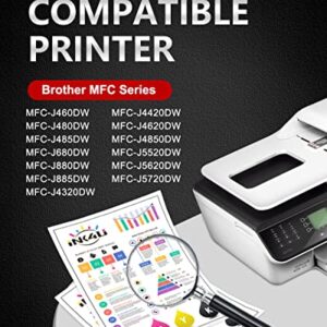 INK4U Compatible LC203 LC201 Ink Cartridges Replacement for Brother LC203 Ink Cartridges Brothers printer LC203XL LC201XL for MFC-J480DW MFC-J680DW MFC-J880DW MFC-J885DW J4420DW (4B/2C/2M/2Y,10 Packs)