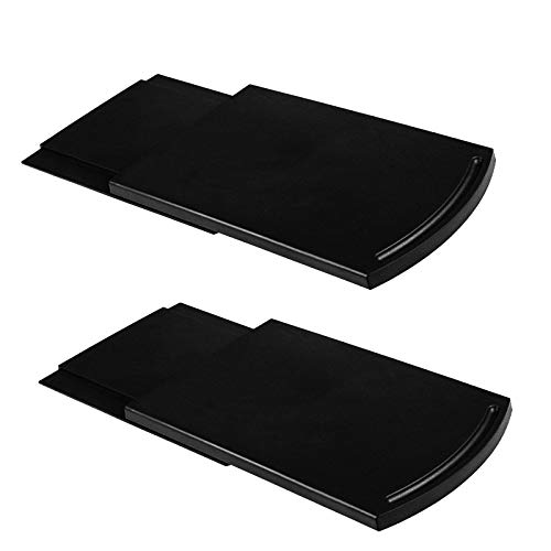 Kitchen Caddy Sliding Coffee Tray Mat, Under Cabinet Appliance Coffee Maker Toaster Countertop Storage Moving Slider - Base sliding shelf With Smooth Rolling Wheels, 2 Pack