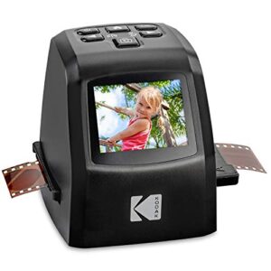 kodak mini digital film & slide scanner – converts 35mm, 126, 110, super 8 & 8mm film negatives & slides to 22 megapixel jpeg images – includes – 2.4 lcd screen – easy load film adapters