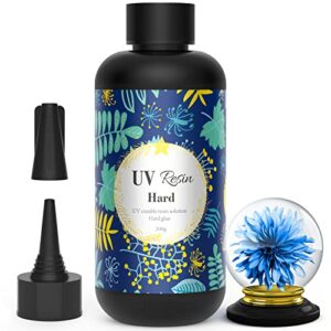 uv resin – wayin 200g upgrade ultraviolet epoxy resin non-toxic crystal clear hard glue solar cure sunlight activated resin for handmade jewelry, diy craft decoration, casting and coating