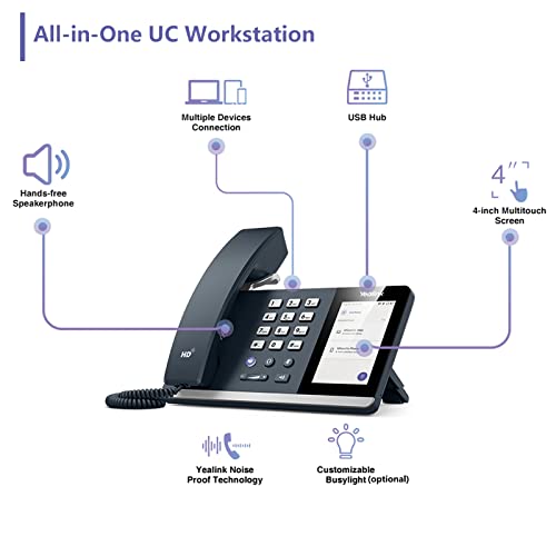 Yealink MP50 USB Phone Handset Certified for Microsoft Teams Skype for Business,Built in Bluetooth Turn Mobile Into a Desk Phone, Work for PC/Laptop/Mac, Fit for Office, Home Office, Hot Desking