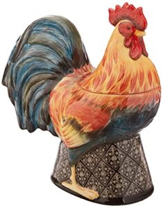 certified international 11.25″ gilded rooster 3-d cookie jar, one size, multicolor