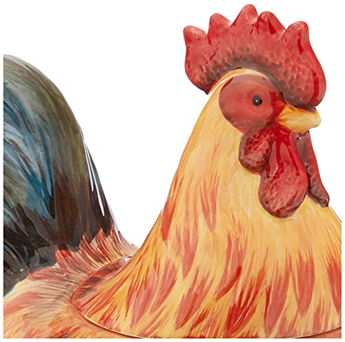 Certified International 11.25" Gilded Rooster 3-D Cookie Jar, One Size, Multicolor