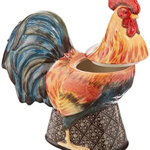 Certified International 11.25" Gilded Rooster 3-D Cookie Jar, One Size, Multicolor