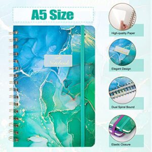 EOOUT 3 Pack A5 Spiral Notebook, Hardcover Spiral Journal, 5.5"x8.3", 80 Sheets College Ruled, for School Office Home Gifts