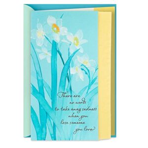 hallmark sympathy card (white flowers, strength and comfort)
