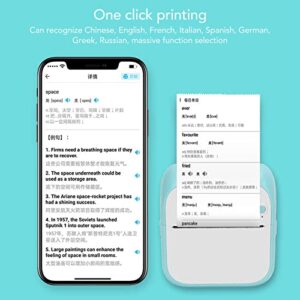 Label Printer,Wireless Printer,Bluetooth Label Printer,Portable Handheld Small Printer 203DPI USB Charging 1000mAh,Inkless,Rechargeable,Mini Wrong Question Printer for iBleem