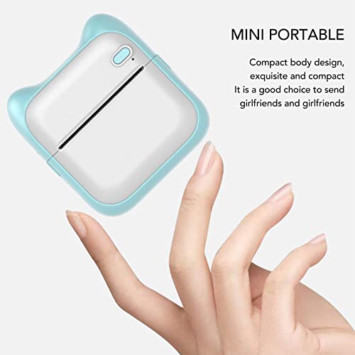 Label Printer,Wireless Printer,Bluetooth Label Printer,Portable Handheld Small Printer 203DPI USB Charging 1000mAh,Inkless,Rechargeable,Mini Wrong Question Printer for iBleem