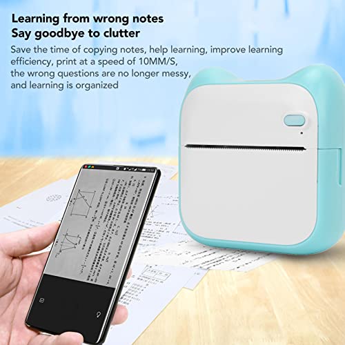 Label Printer,Wireless Printer,Bluetooth Label Printer,Portable Handheld Small Printer 203DPI USB Charging 1000mAh,Inkless,Rechargeable,Mini Wrong Question Printer for iBleem