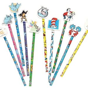 Raymond Geddes 66865 Dr. Seuss Number 2 Pencils With Giant Pencil Top Erasers (Pack of 36)