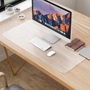 natrke clear desk mat pad, 32″x16″transparent pvc desk protector pad large 1.5mm waterproof non-slip writing desk blotter for desktop for home office
