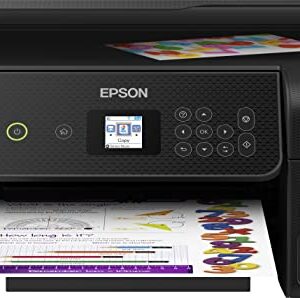 Epson EcoTank ET-2800 All-in-One Wireless Inkjet Color Printer, Print&Copy&Scan, 1200x2400 dpi, 1.44" Color LCD Display, Cartridge-Free, Photo Printing, Wi-Fi, Black, with Lanbertent Printer Cable