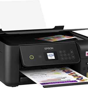 Epson EcoTank ET-2800 All-in-One Wireless Inkjet Color Printer, Print&Copy&Scan, 1200x2400 dpi, 1.44" Color LCD Display, Cartridge-Free, Photo Printing, Wi-Fi, Black, with Lanbertent Printer Cable