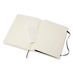 Moleskine Classic Notebook, Soft Cover, XL (7.5" x 9.5") Ruled/Lined, Black, 192 Pages