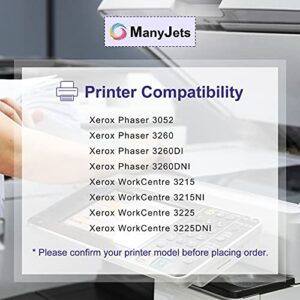 ManyJets 106R02777 Compatible Toner Cartridge Replacement for Xerox 106R02777 Black Toner Cartridge,Work with Xerox WorkCentre 3215 3215NI 3225 3225DNI Phaser 3260 3260DI 3260DNI 3052 (Black,2-Pack)