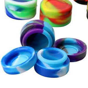 XIFEI Non-Stick Food Grade Silicone Wax Containers 5ml Non Stick Wax Oil Multi Use Storage Jars,10Pcs different color