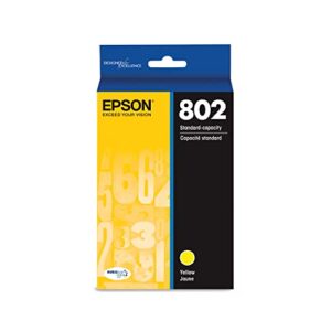 epson t802 durabrite ultra -ink standard capacity yellow -cartridge (t802420-s) for select epson workforce pro printers