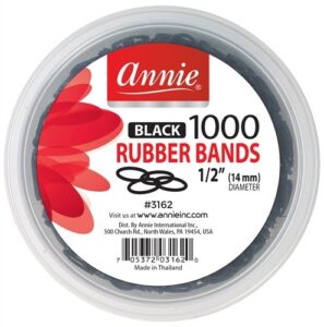 annie 1000 rubber bands 1/2″ #black