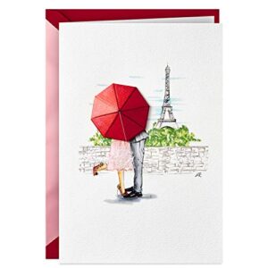 hallmark signature valentines day card, anniversary card, love card for significant other (paris)