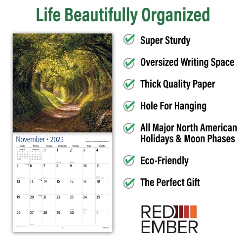 RED EMBER Pathways 2023 Hangable Wall Calendar - 12" x 24" Opened - Thick & Sturdy Paper - Giftable - This Is the Way