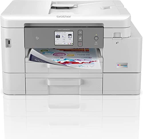 Brother INKvestment Tank MFC-J4535DW Wireless Color All-in-One Inkjet Printer - Print Copy Scan Fax - 20 ppm, 4800 x 1200 dpi, 8.5" x 14", Auto Duplex Printing, 20-Sheet ADF, Wulic Printer Cable