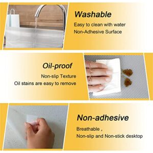 FEXIA Shelf Liner for Kitchen Cabinets, 12 Inch x 25 FT, Non Adhesive Drawer Liner, Refrigerator Liners, Washable Oil-Proof Fridge Pads Shelves Drawer, Cabinet Mat for Shelves (Clear)