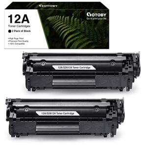 12a toner cartridge replacement for hp 12a q2612a compatible with hp laserjet 1020 1022 1012 1010 1015 1018 1022n 1022nw 3015 3030 3020 3050 3052 3055 m1005 m1319 m1319f printer（2-pack，black）