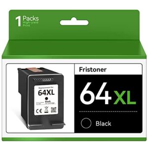 firstoner 64 xl black ink cartridge replacement for hp 64xl ink remanufactured for hp envy photo 7858 7855 7155 7158 7120 7158 7164 6255 6252 6232 tango x smart series printer(1 black)