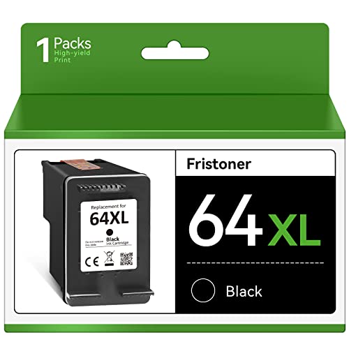 Firstoner 64 XL Black Ink Cartridge Replacement for HP 64XL Ink Remanufactured for HP Envy Photo 7858 7855 7155 7158 7120 7158 7164 6255 6252 6232 Tango X Smart Series Printer(1 Black)