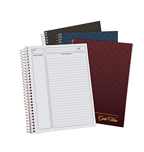 Ampad Gold Fibre Project Planner, Assorted Color Covers, 9.5 x 7.25, 84-Sheets, 3-Pack