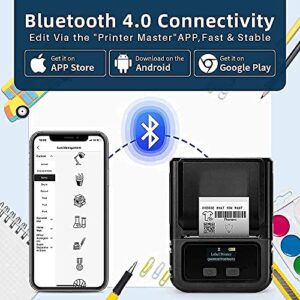 Phomemo Label Printer M120 Label Maker, Barcode Label Printer Portable Bluetooth Label Maker Machine with 3 Rolls 1.18''X0.78'' Thermal Label Paper