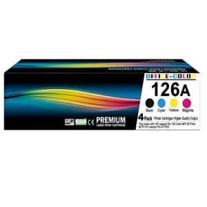 4-pack compatible hp 126a black,cyan, magenta, yellow toner cartridges for hp laserjet pro 100 color mfp m175nw,cp1025nw ,m275 printer