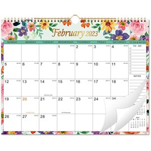 2023 wall calendar – calendar 2023, 12 monthly wall calendar 2023, january – december 2023, 14.8″ x 11.57″, twin-wire binding + hanging hook + thick paper + julian dates – floral