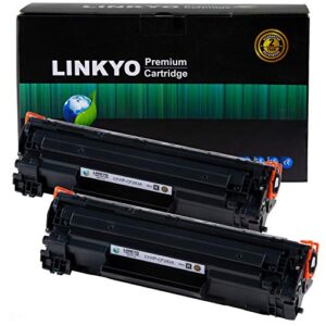 linkyo compatible toner cartridge replacement for hp 83a cf283a (black, 2-pack)