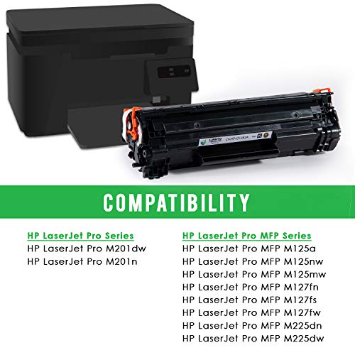 LINKYO Compatible Toner Cartridge Replacement for HP 83A CF283A (Black, 2-Pack)