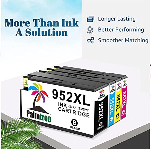 952XL Higher Yield Ink Cartridge Replacement for HP 952 XL Ink Cartridges for HP Officejet Pro 8710 8720 8702 7740 7720 8715 8725 8730 8740 8200 8210 Printer(4-Pack)