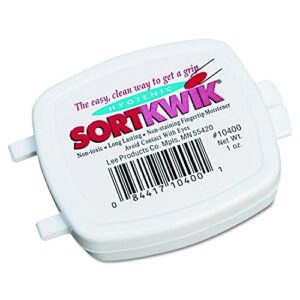 lee 10400 sortkwik fingertip moisteners, 1 oz, pink