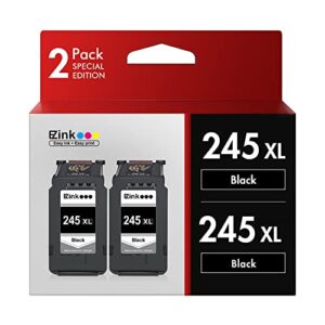 e-z ink (tm) ink cartridge replacement for canon 245xl pg-245xl pg245xl pg-243 compatible with pixma ts3120 mg2520 mx492 tr4520 ts202 mg2525 mg3022 mg2522 mg2922 (2 black)